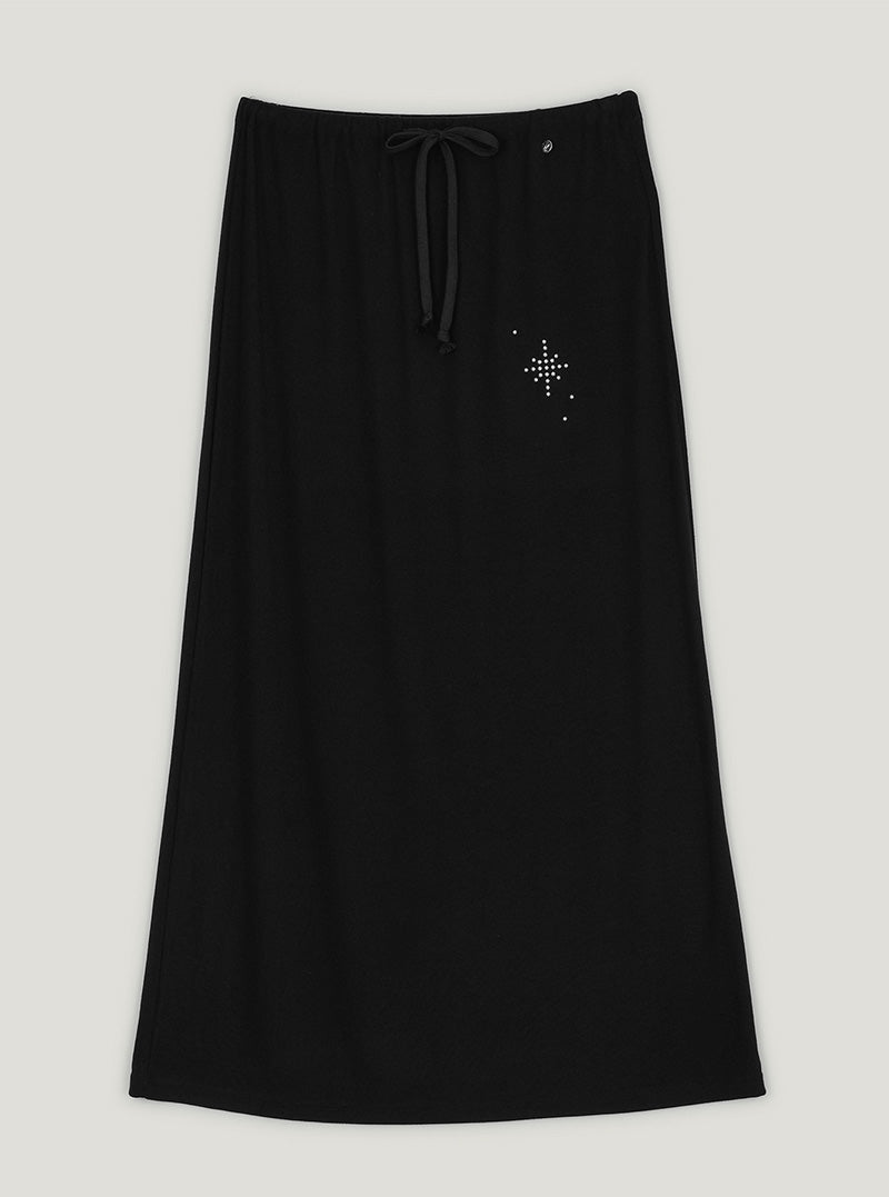 Heco stud banding long skirt
