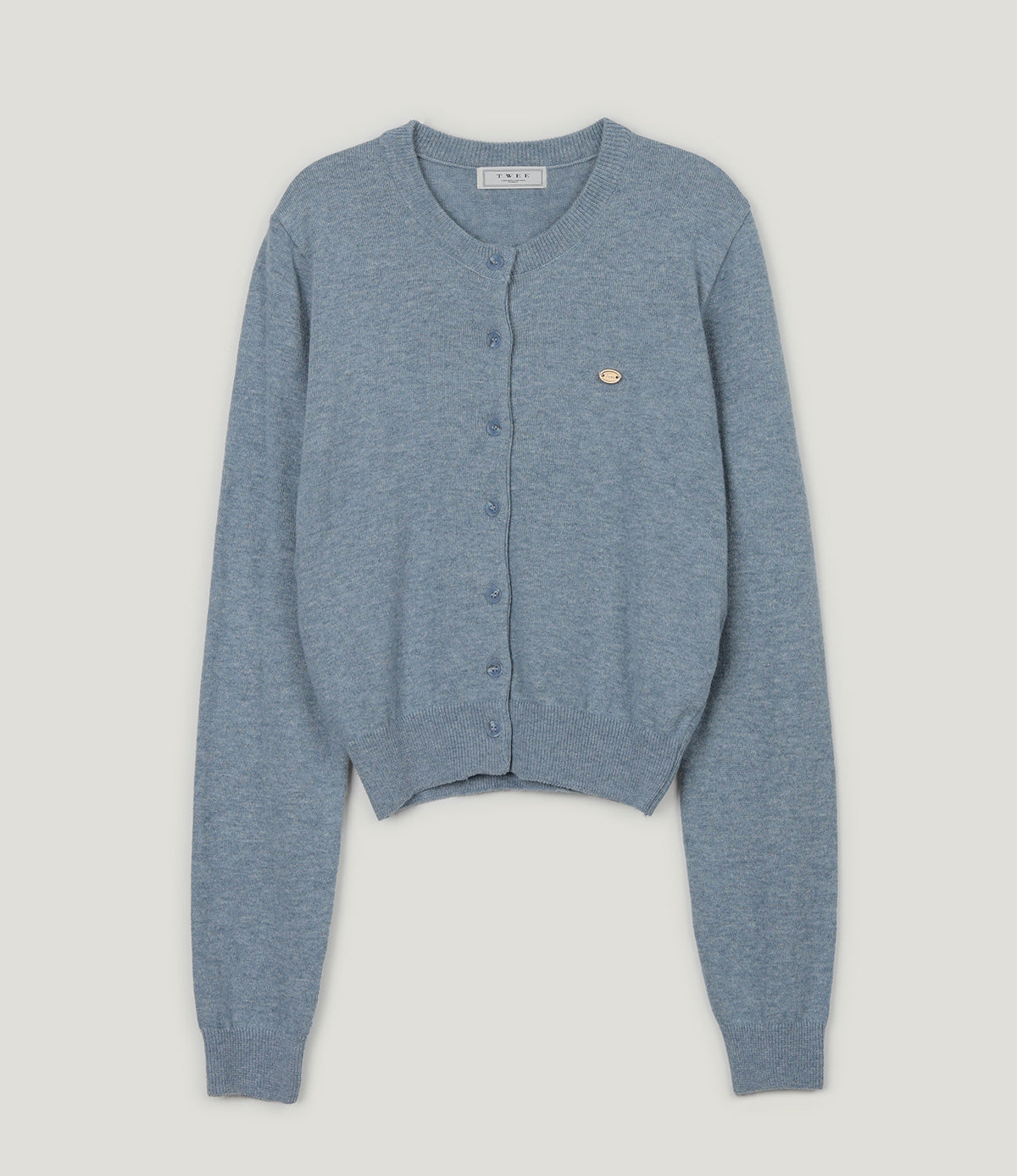 Ara Basic Round Neck Long Sleeve Cardigan