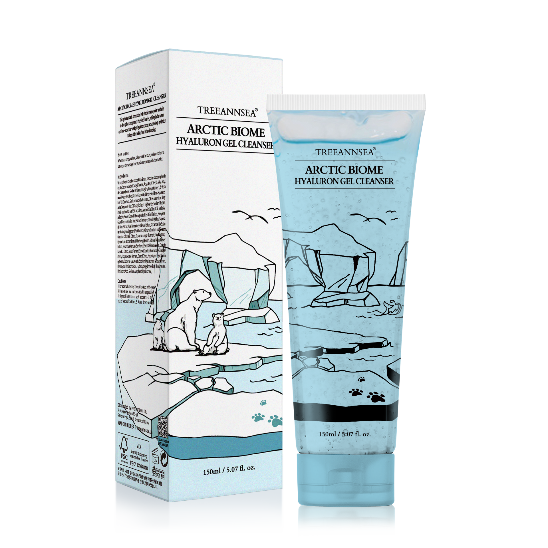 🆕TREEANNSEA Arctic Biome Hyaluron Gel Cleanser 150ml