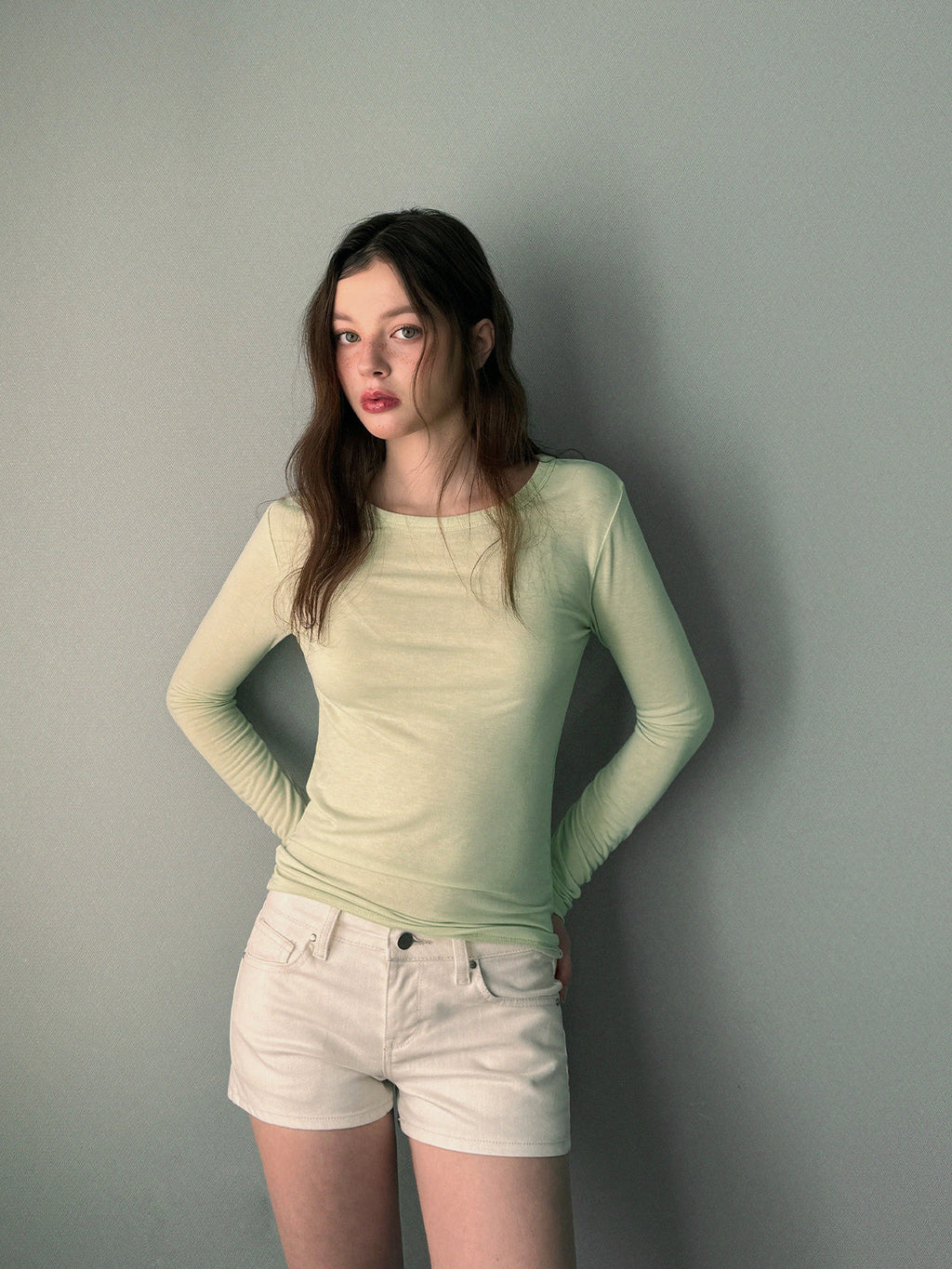 Lux Basic Color Long Sleeve Tee