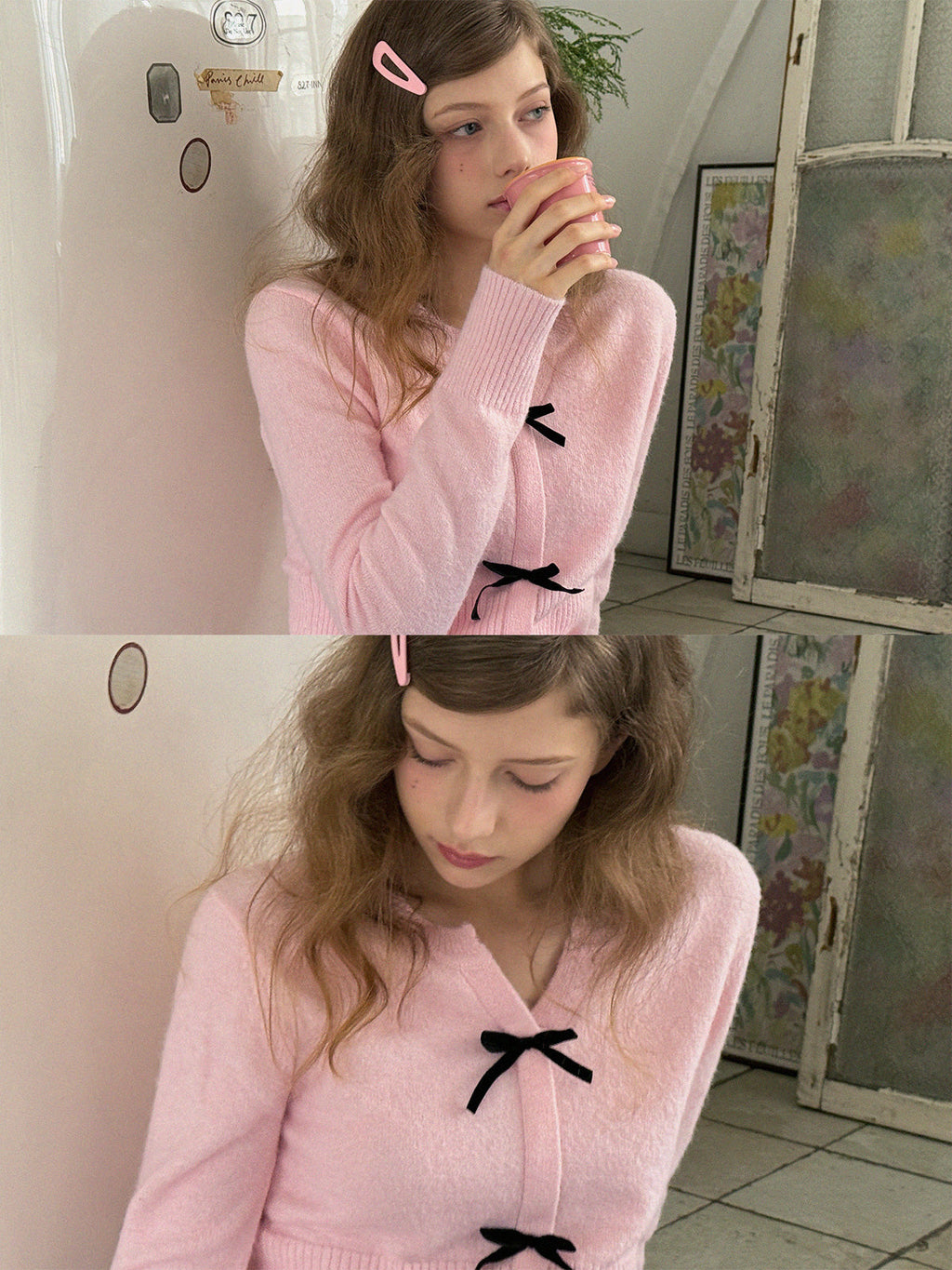 Landon Three-Ribbon V-Neck Knit
